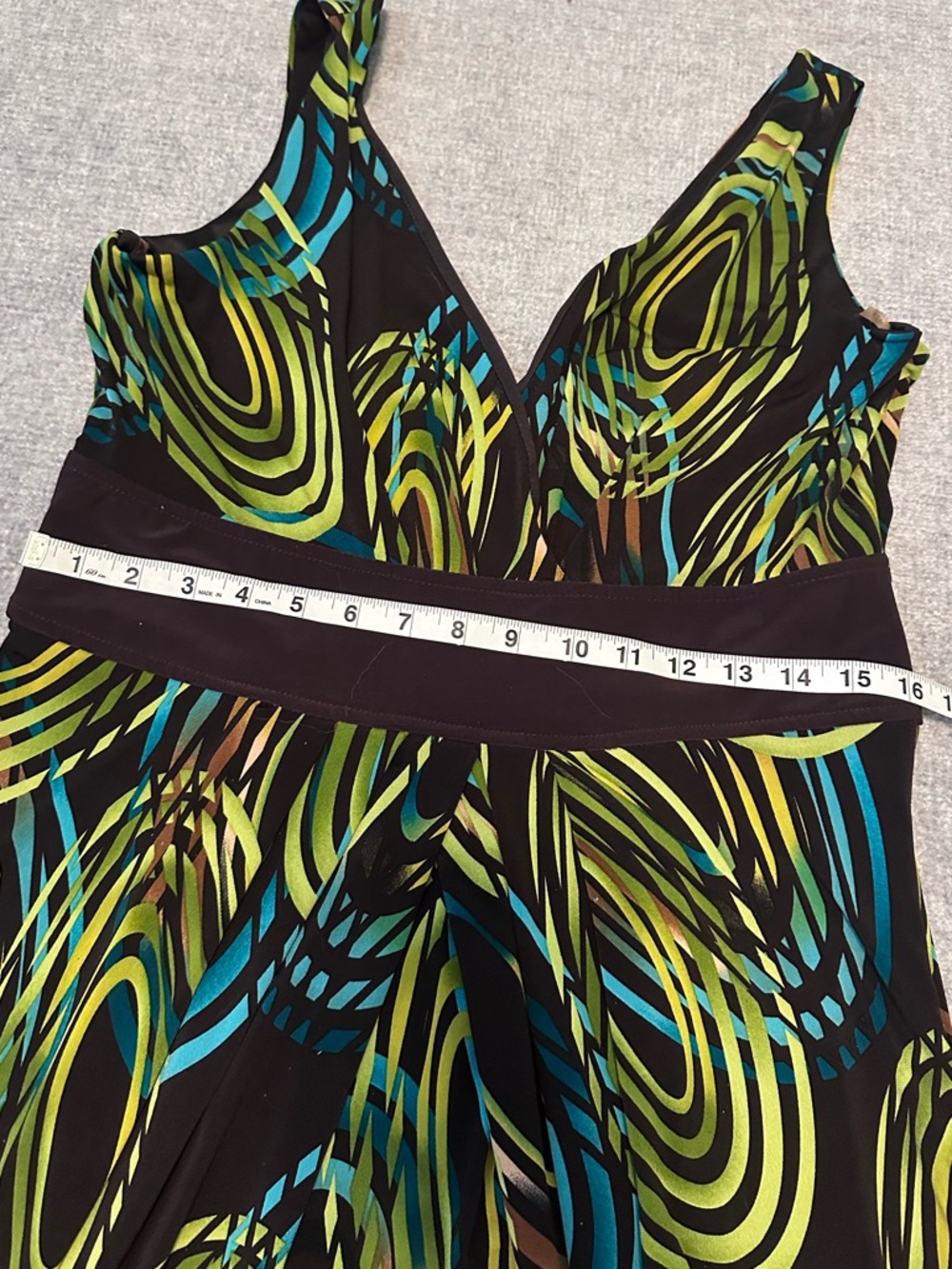 Snap Women's V-Neck Stretchy Fit & Flare Dress Size XL Y2K 90s Vintage Retro - Picture 4 of 8